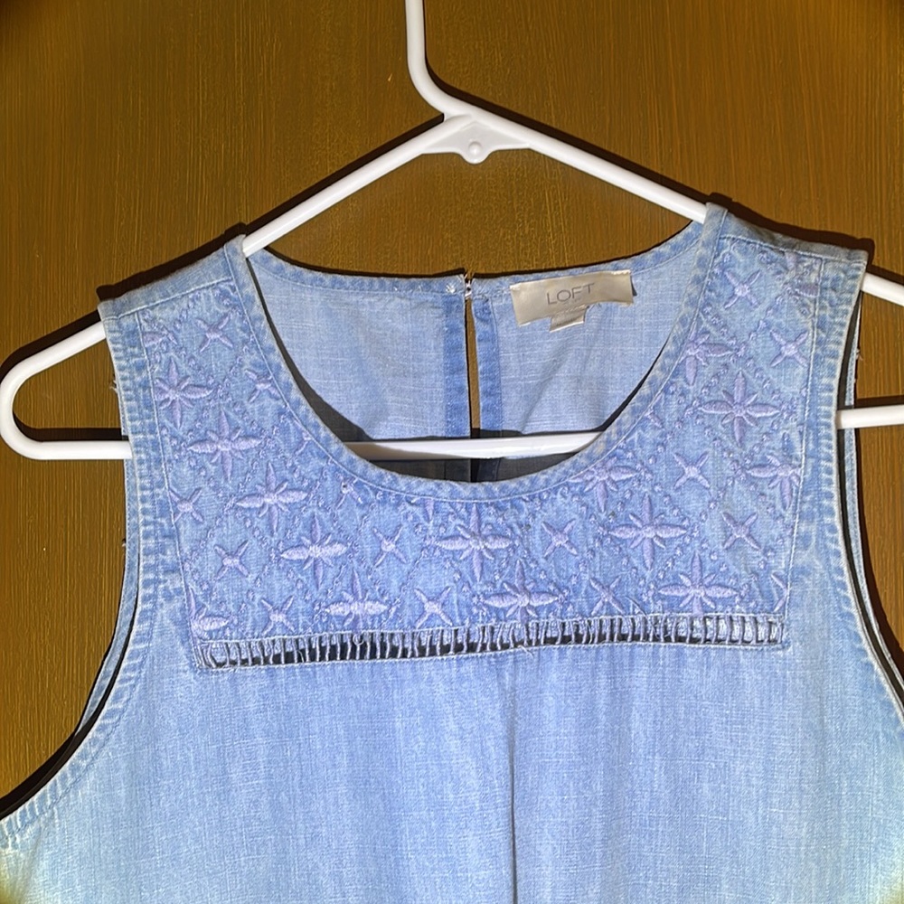 Loft Denim Sleeveless Dress - Picture 4 of 5